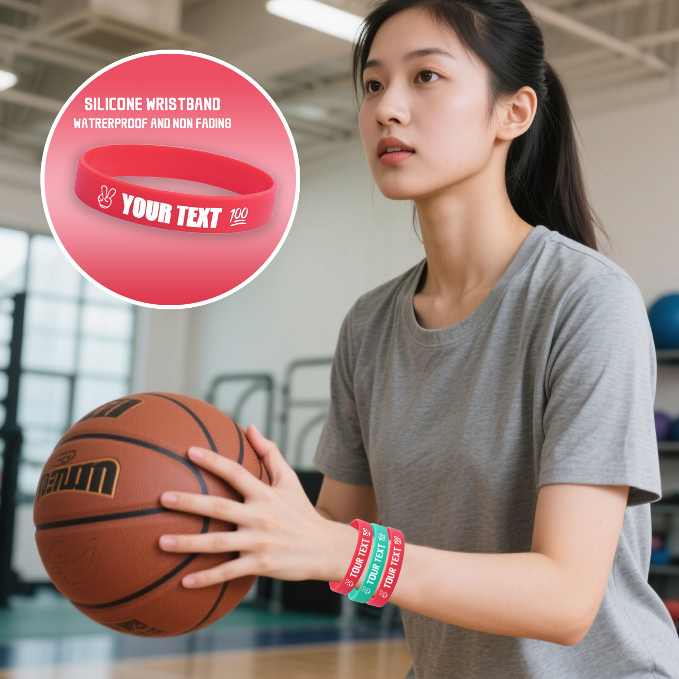 105pcs Custom Silicone Wristbands for Daily Wear and Events
